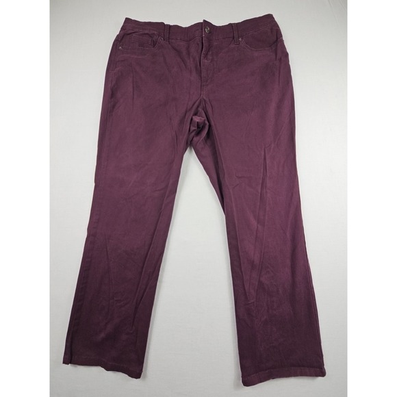 Gloria Vanderbilt Denim - Gloria Vanderbilt Amanda 2.0 Slim Leg Women's size 18 Red Burgundy Denim Jeans